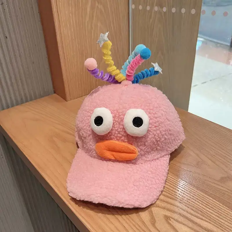 Ugly Plush Clown Cap for Boys Girls Winter Warm