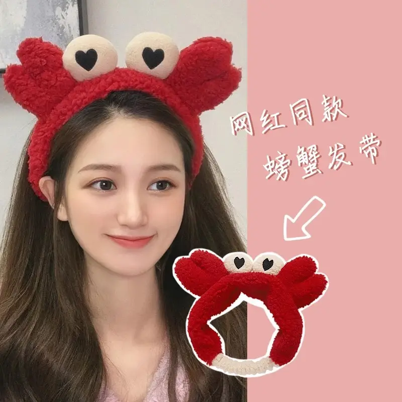 Red Crayon Hair Band for Women Face Wide Brim Hair Clip - Image 9