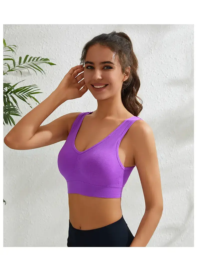 Women's sports bra plus size wireless sexy push-up beauty back yoga vest European and American fitness running yoga underwear — feature 27
