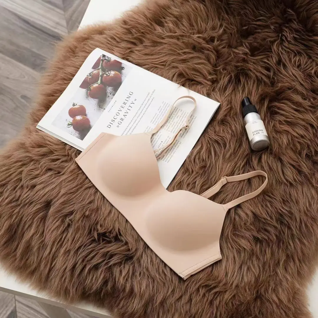 Thin Cup one-piece seamless underwear women's small chest push up upper support anti-sagging wireless comfortable breathable bra