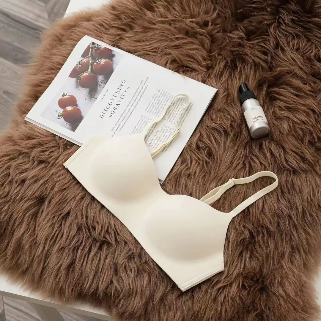 Thin Cup one-piece seamless underwear women's small chest push up upper support anti-sagging wireless comfortable breathable bra