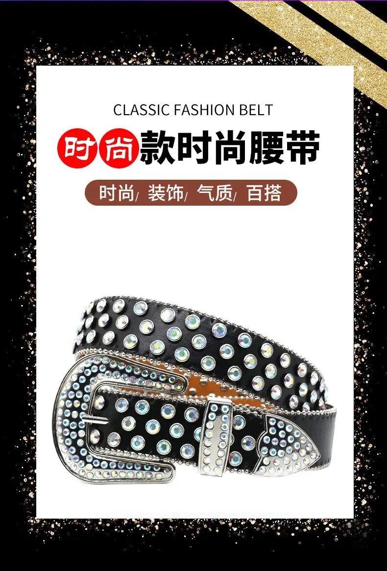 European Rhinestone Belt for Women Men Punk Y2K — feature 2