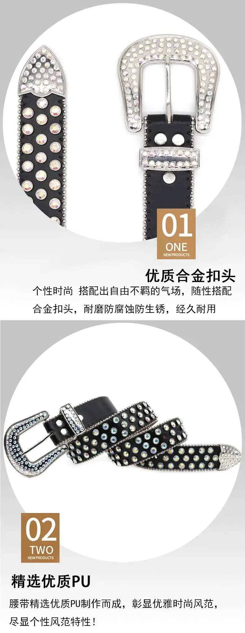 European Rhinestone Belt for Women Men Punk Y2K — feature 5