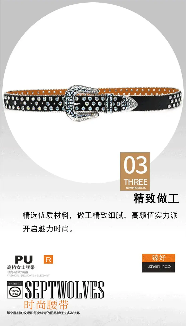 European Rhinestone Belt for Women Men Punk Y2K — feature 6