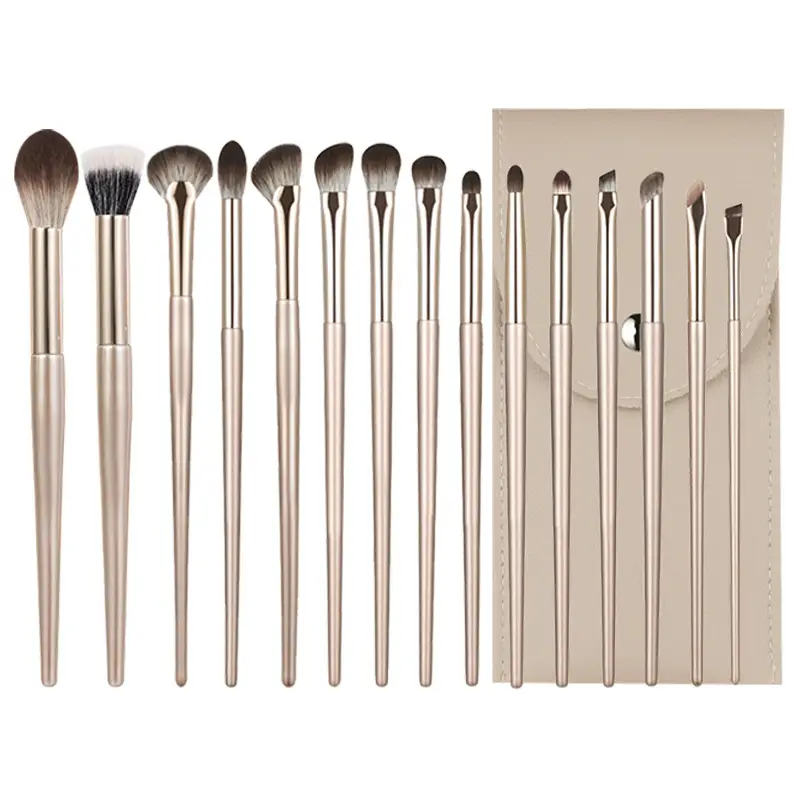 Yumoyuan Gilded 8-Piece Eye Makeup Brush Set with Bag - Image 5