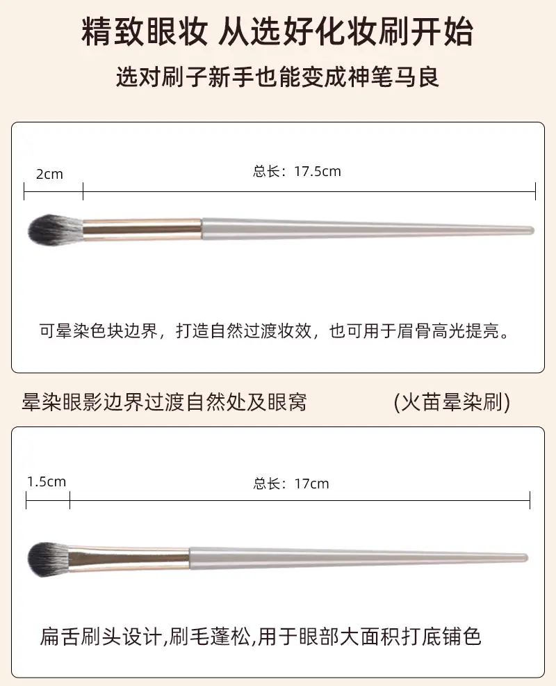 Yumoyuan Gilded 8-Piece Eye Makeup Brush Set with Bag — feature 4