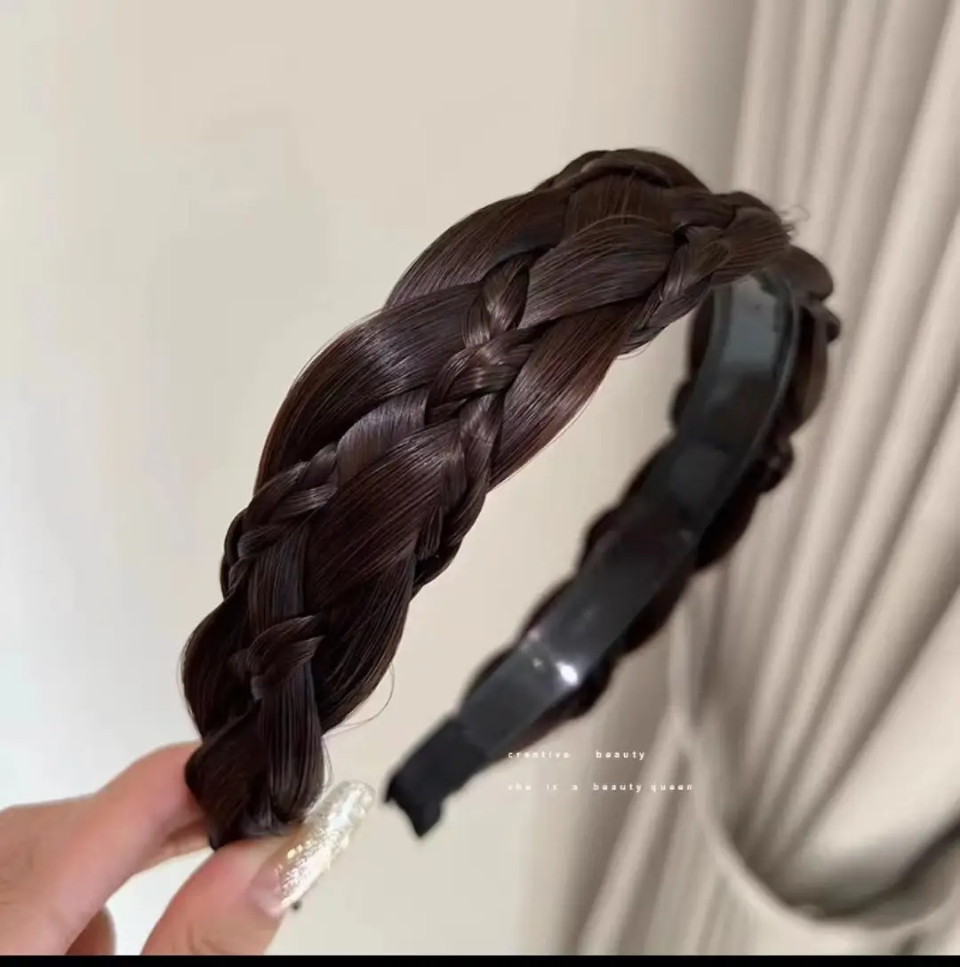 Wide Braid Fish Bone Hair Band for Women