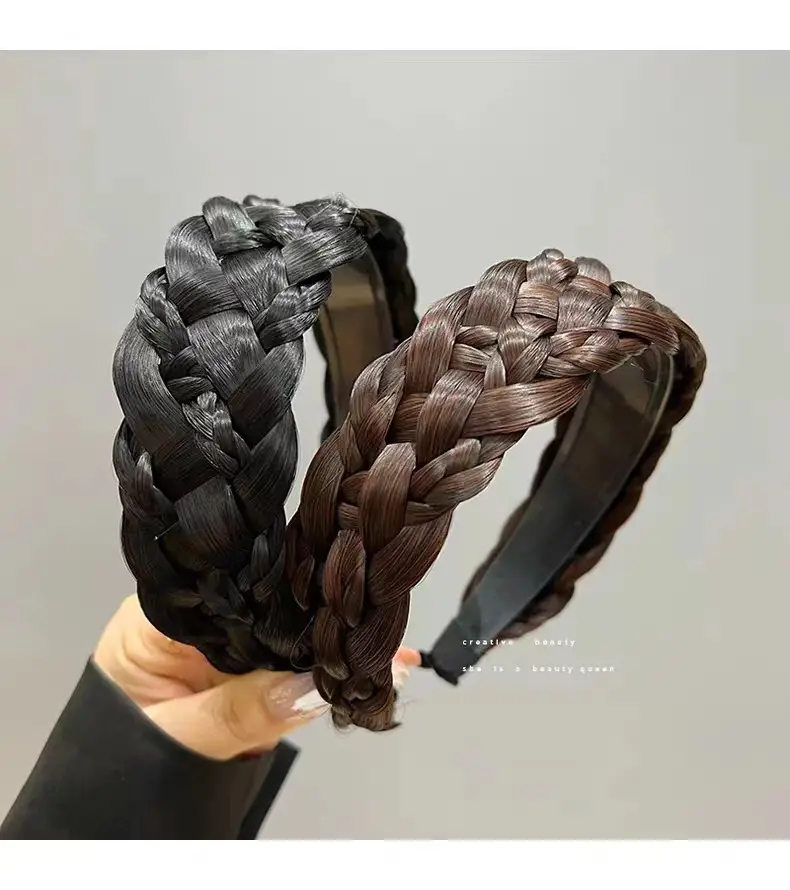 Wide Braid Fish Bone Hair Band for Women