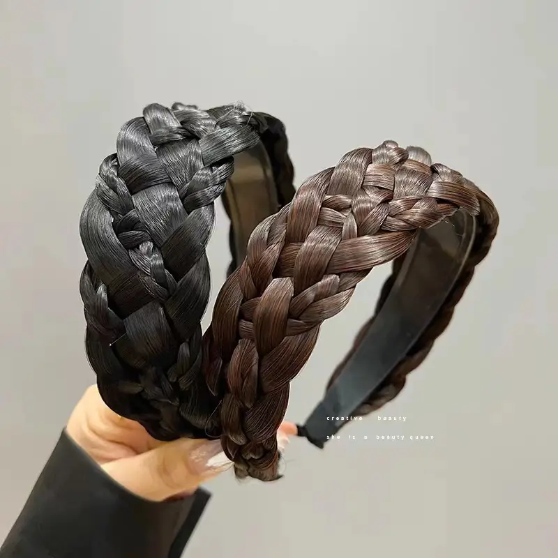 Wide Braid Fish Bone Hair Band for Women — feature 33
