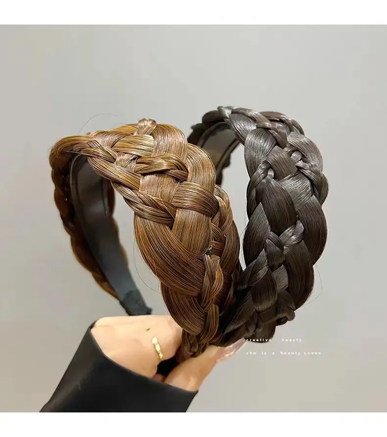 Wide Braid Fish Bone Hair Band for Women — feature 35