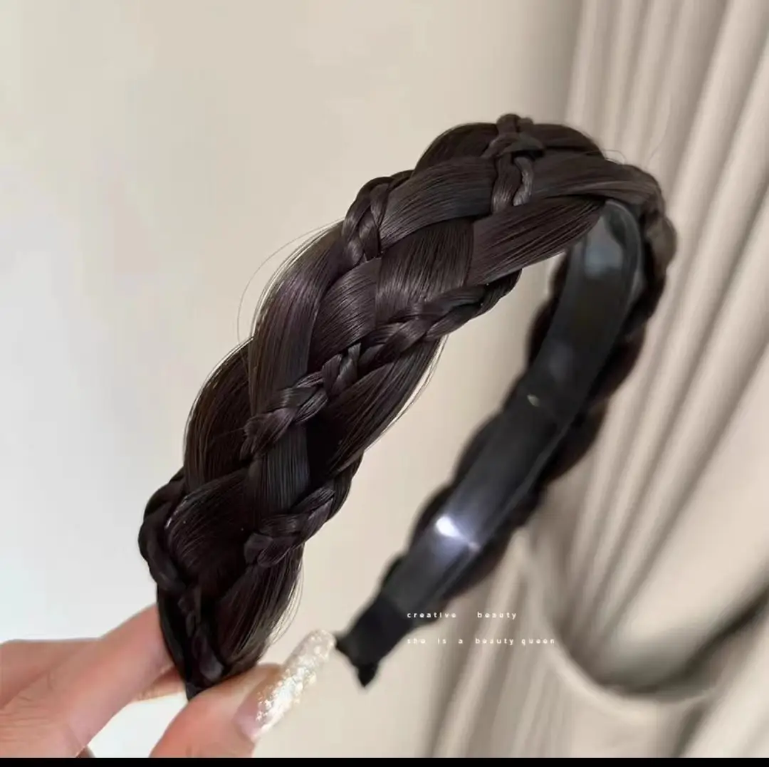 Wide Braid Fish Bone Hair Band for Women