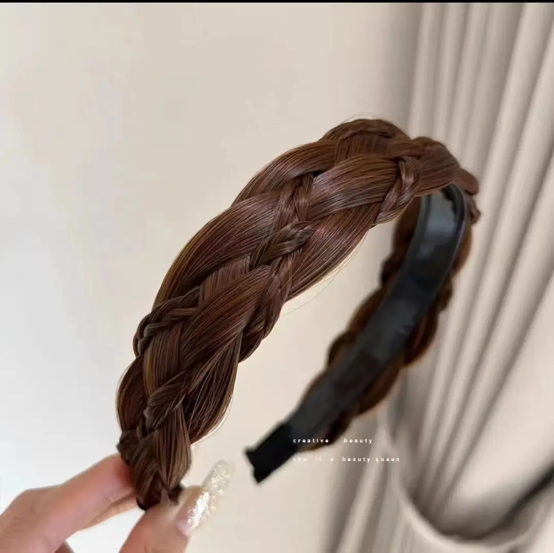 Wide Braid Fish Bone Hair Band for Women