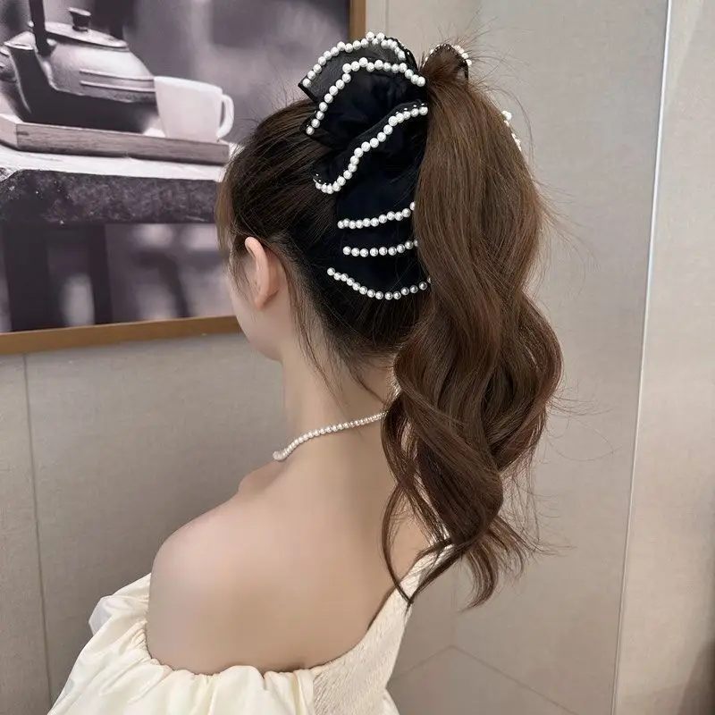 Black Bow Clip Hairpin for Women High-Grade All-Match — feature 20
