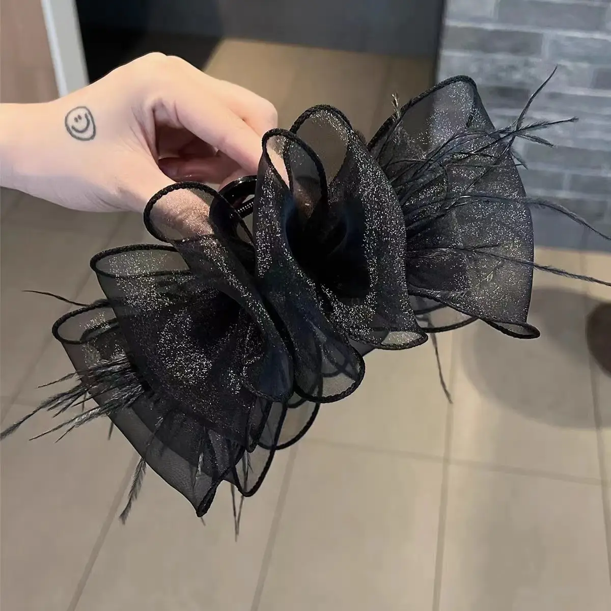 Black Bow Clip Hairpin for Women High-Grade All-Match — feature 8