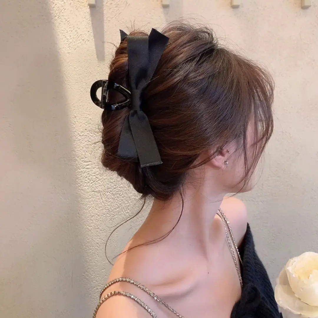 Black Bow Clip Hairpin for Women High-Grade All-Match - Image 16