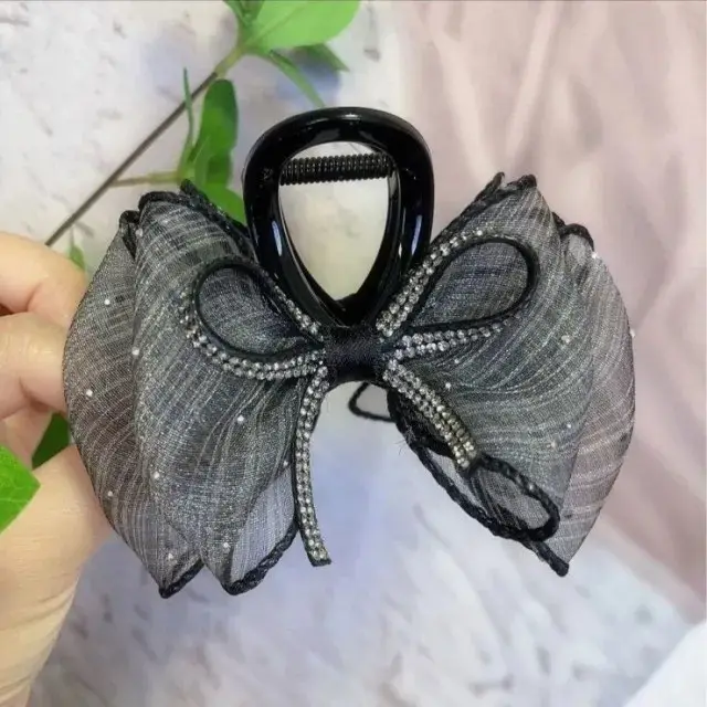 Black Bow Clip Hairpin for Women High-Grade All-Match - Image 23