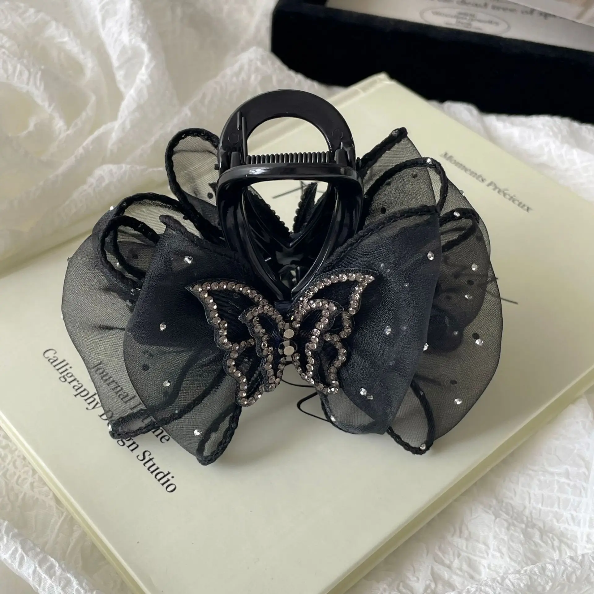 Black Bow Clip Hairpin for Women High-Grade All-Match - Image 27