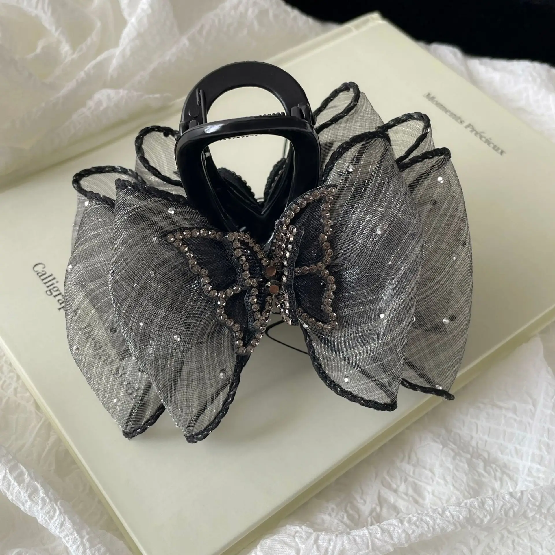 Black Bow Clip Hairpin for Women High-Grade All-Match - Image 28