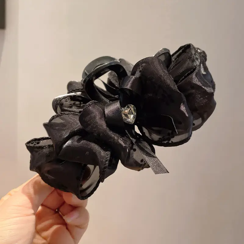 Black Bow Clip Hairpin for Women High-Grade All-Match - Image 30