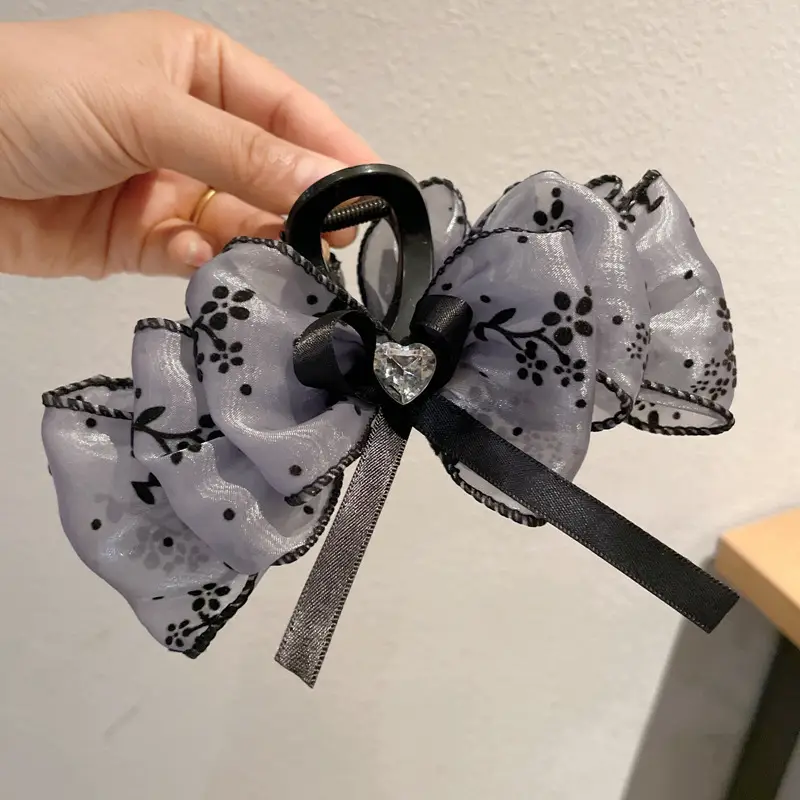 Black Bow Clip Hairpin for Women High-Grade All-Match - Image 31