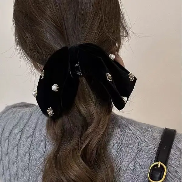 Black Bow Clip Hairpin for Women High-Grade All-Match - Image 9