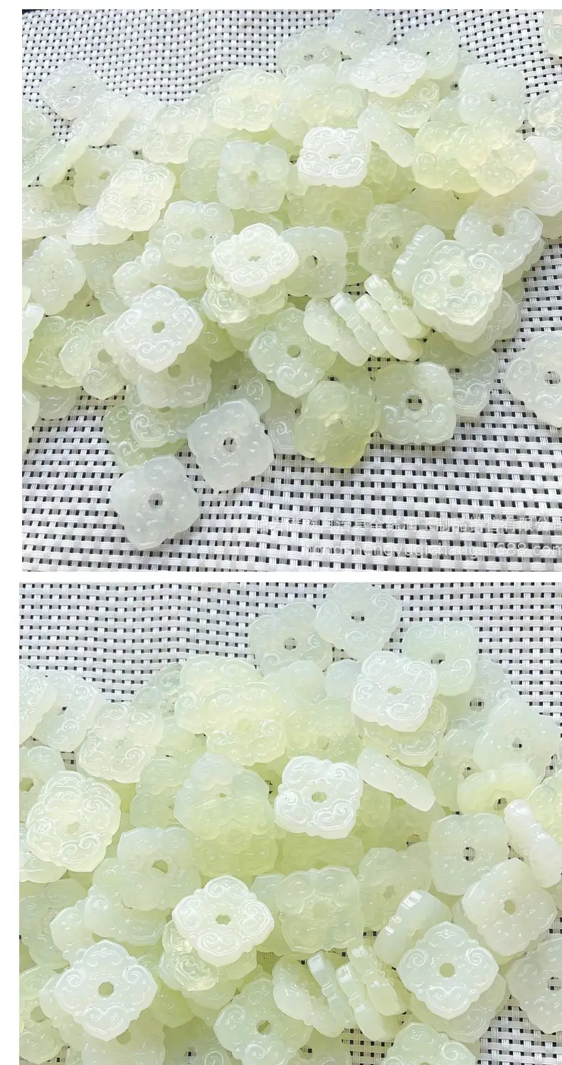 Natural Jade Sifang Ruyi Buckle Pendant — feature 7