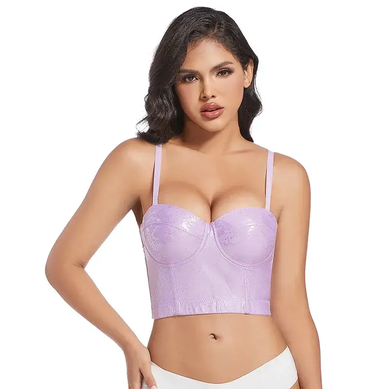 Lacquered Spice Snakeskin Bra-Free Vest Underwear
