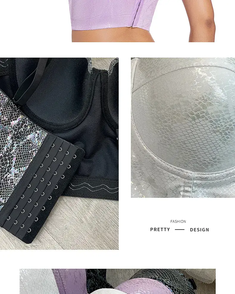 Lacquered Spice Snakeskin Bra-Free Vest Underwear — feature 10