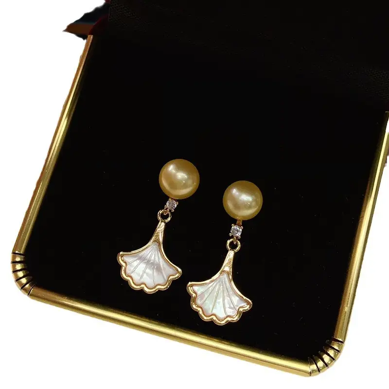 New Mother-of-Pearl Freshwater Pearl Earrings for Women - Image 8