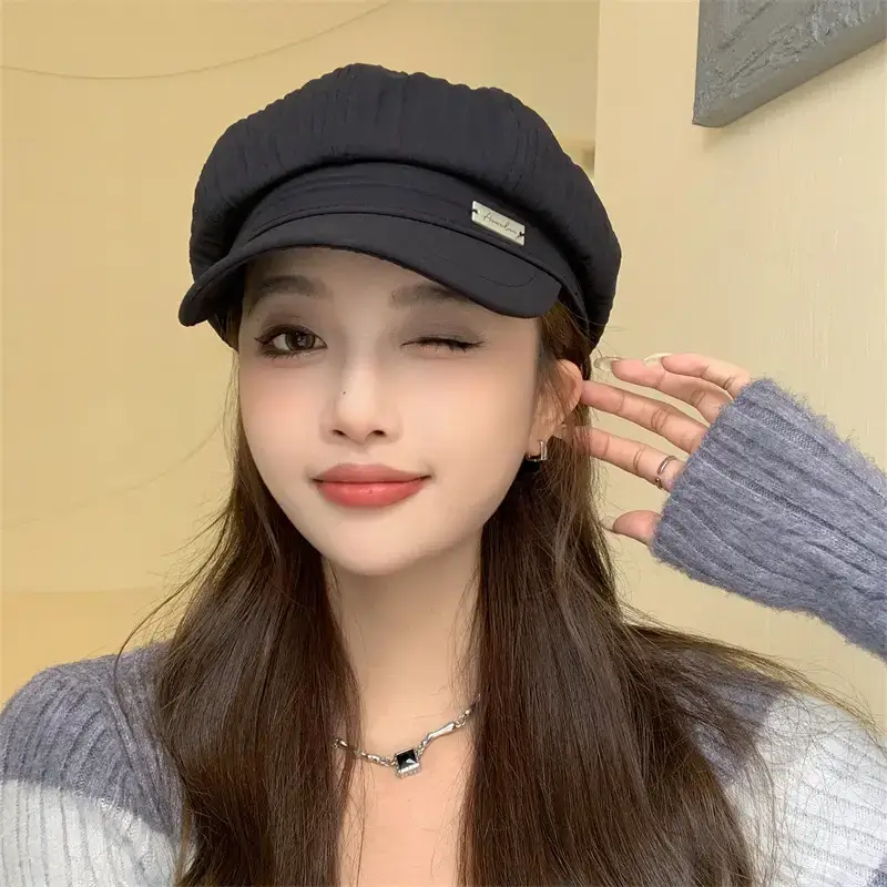 Women's Green Duck Beret with Cap
