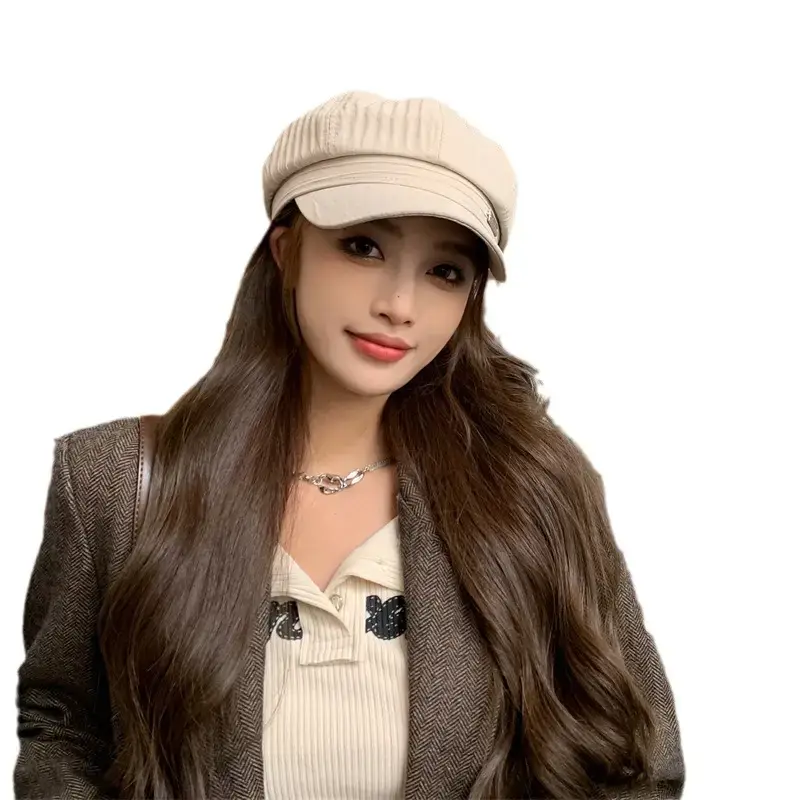 Women's Green Duck Beret with Cap