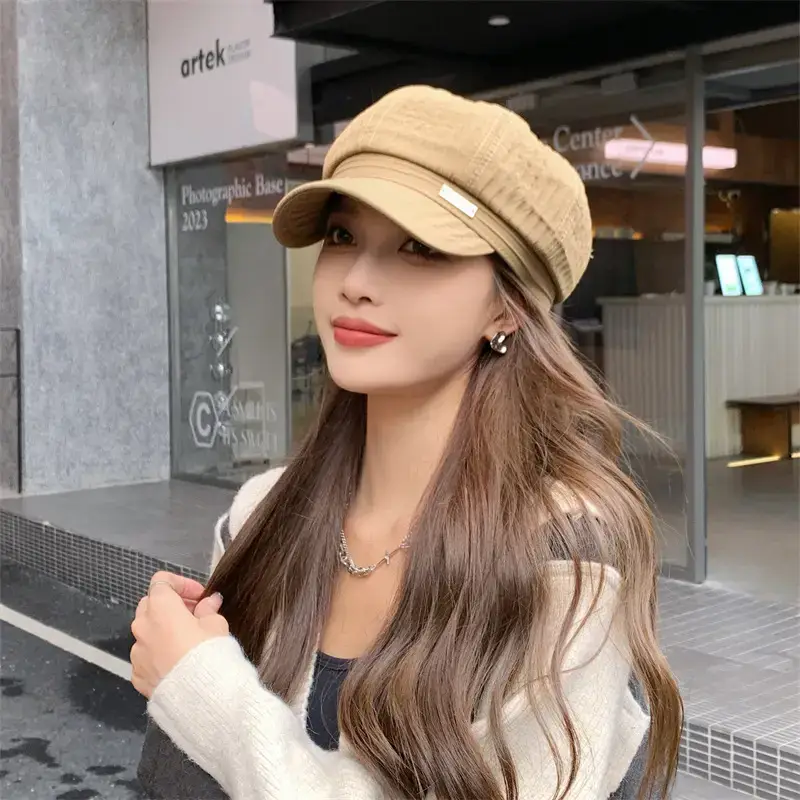 Women's Green Duck Beret with Cap