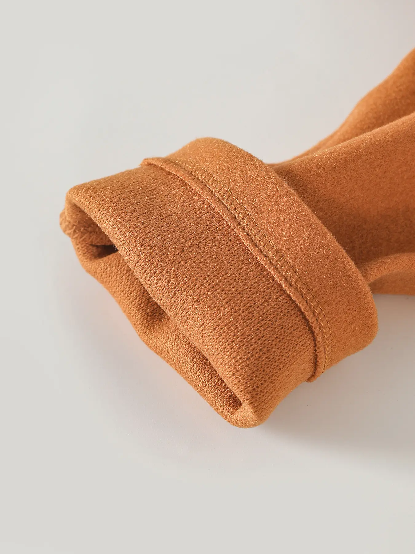 Women Woolen Long Coat Solid Brown Sheep Thick Lapels - Image 6