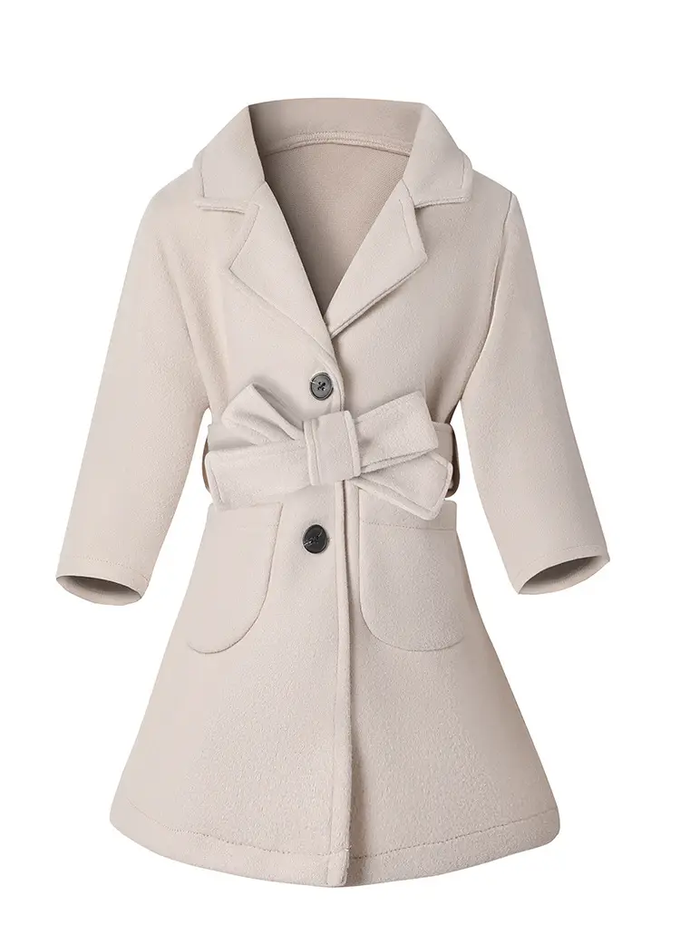 Women Woolen Long Coat Solid Brown Sheep Thick Lapels — feature 18
