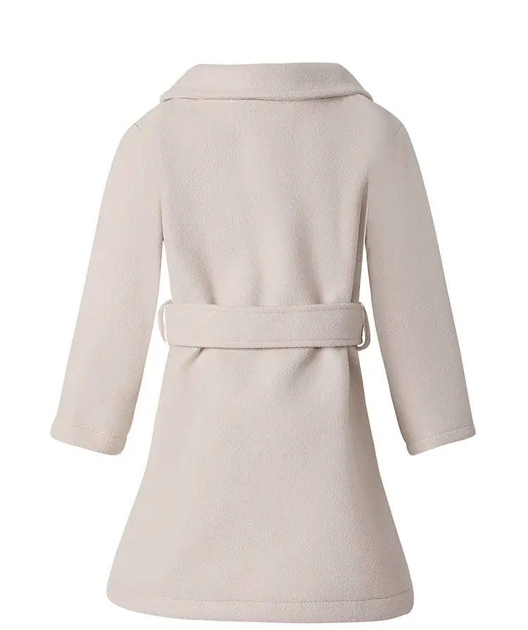 Women Woolen Long Coat Solid Brown Sheep Thick Lapels — feature 19