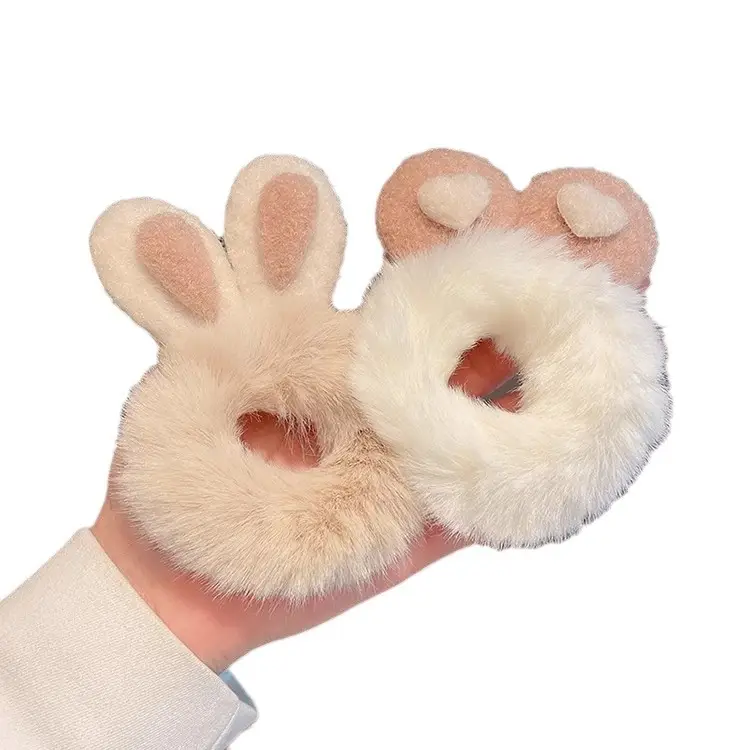 Furry Plush Headband with Antler Design for Girls