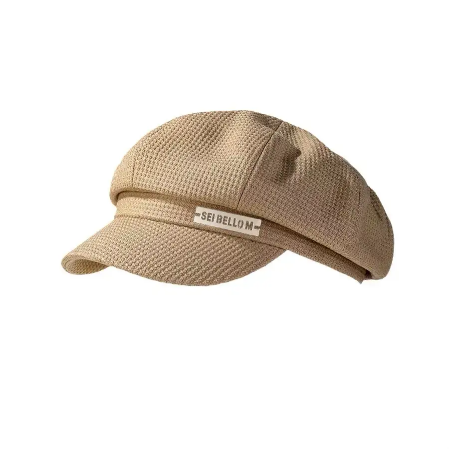 Women's Waffle Cap Summer Korean British Retro Hat - Image 8