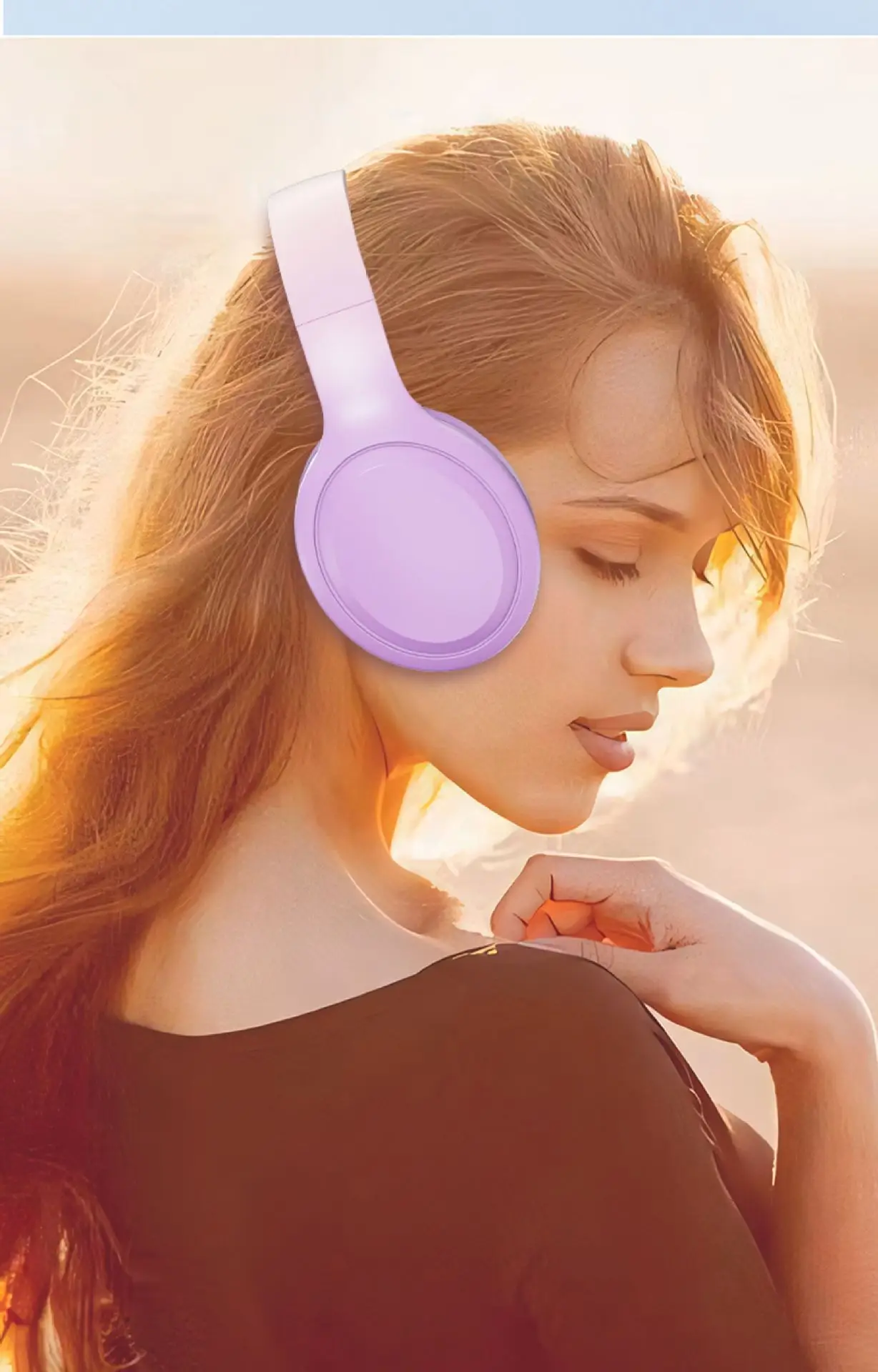 Wireless Bluetooth Headset Blue Pink Gradient Ultra Long Battery β feature 18