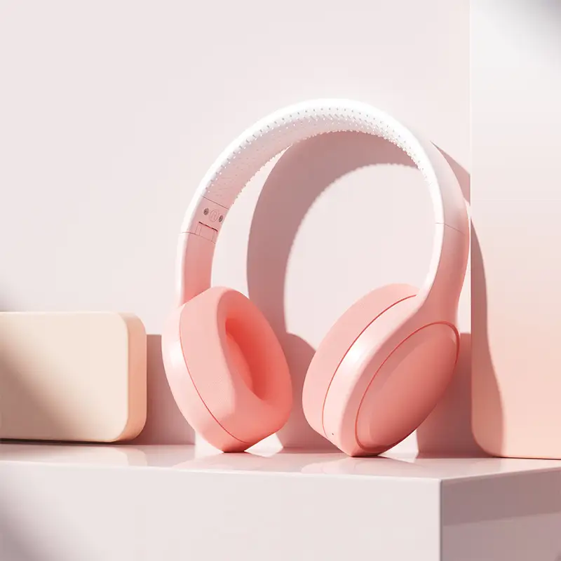 Wireless Bluetooth Headset Blue Pink Gradient Ultra Long Battery - Image 3