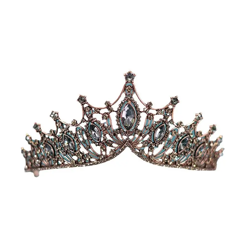 European Bridal Crown with Crystal Embellishment - Image 6
