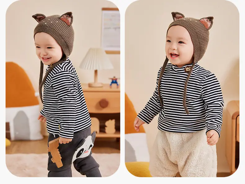 Dudu Baby Long Sleeve T-Shirt Cream Winter Boys — feature 17