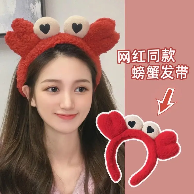 Red Crab Headband for Women 2023 Cute Plush Hairpin - Image 8