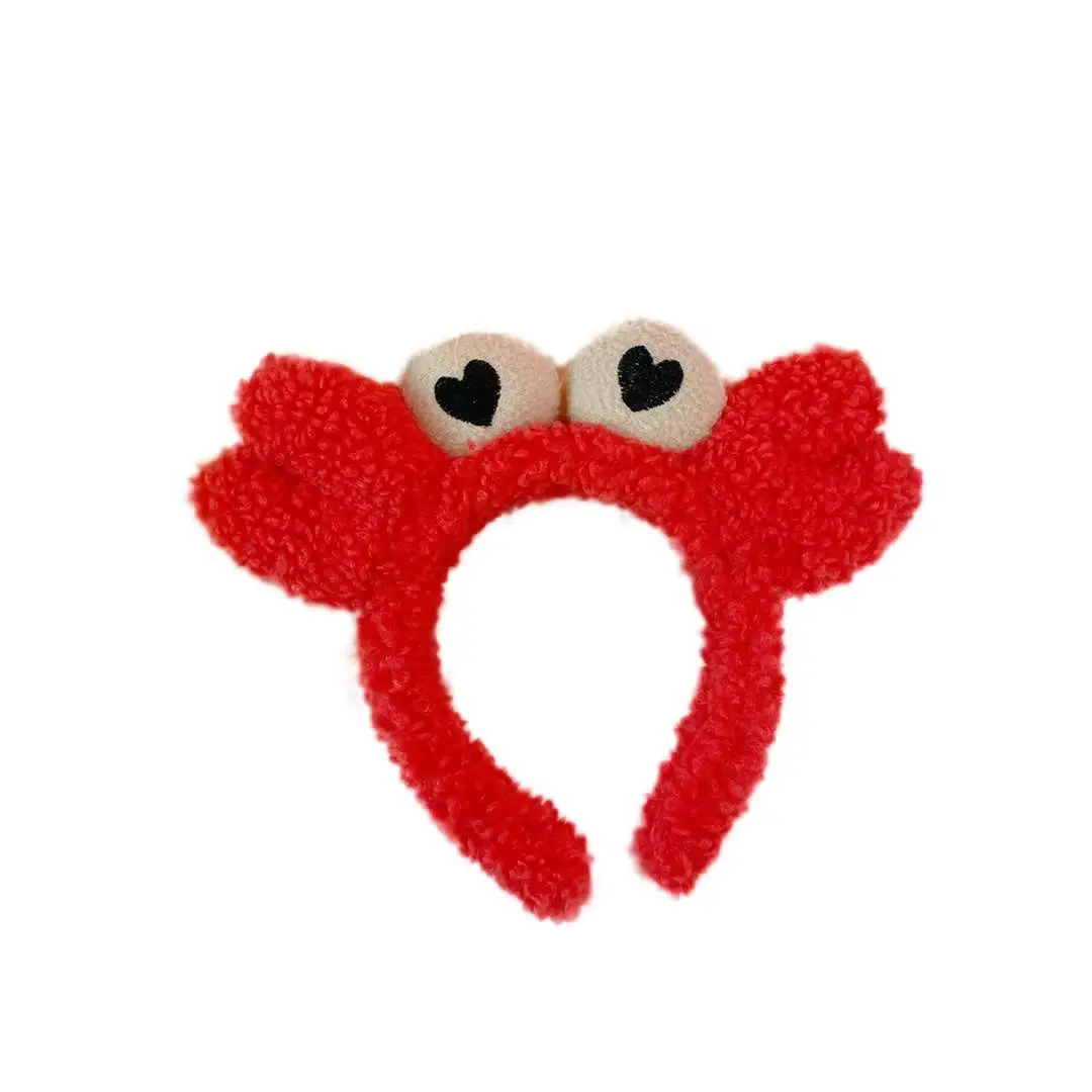 Red Crab Headband for Women 2023 Cute Plush Hairpin - Image 10