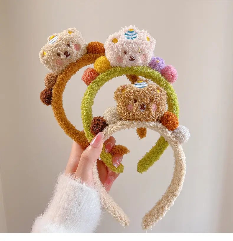 Plush Bear Headband for Girls Autumn Winter — feature 1