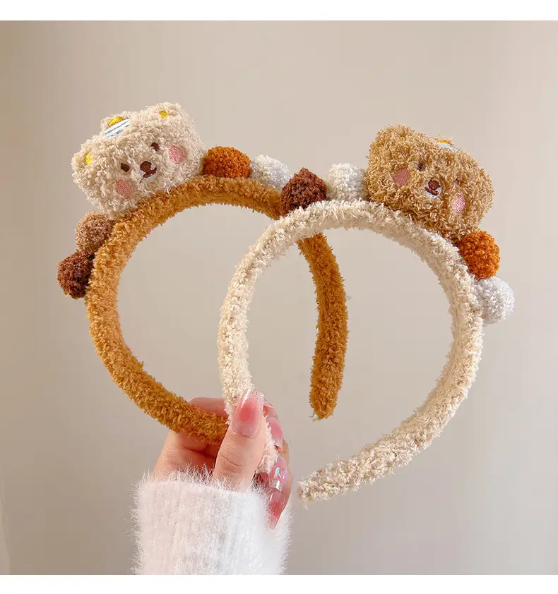 Plush Bear Headband for Girls Autumn Winter — feature 4