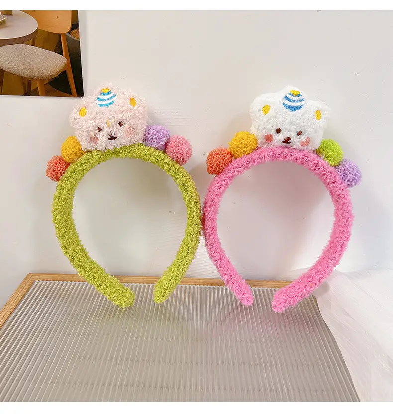 Plush Bear Headband for Girls Autumn Winter — feature 6