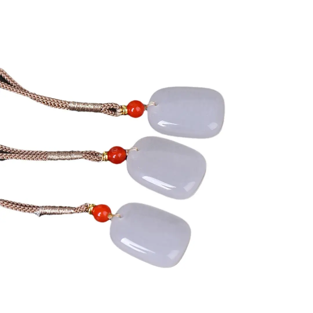 Gold Jade Pendant with Red Bead for Women - Image 5