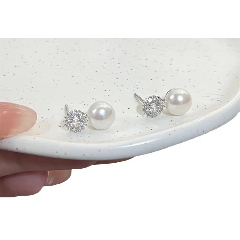 New Freshwater Pearl Earrings S925 Silver Needle Anti-Sensitive All-Match - Image 5