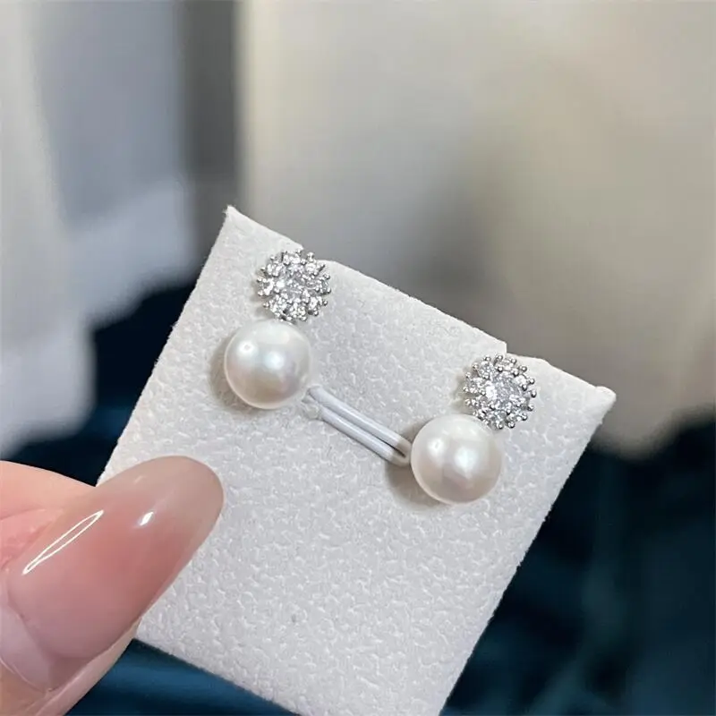 New Freshwater Pearl Earrings S925 Silver Needle Anti-Sensitive All-Match — feature 5