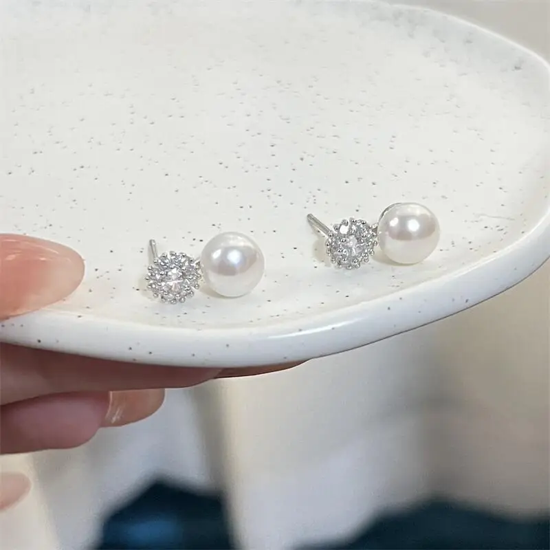 New Freshwater Pearl Earrings S925 Silver Needle Anti-Sensitive All-Match — feature 6